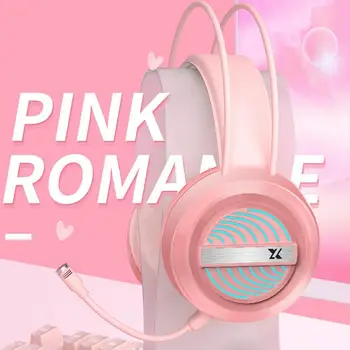 

Headset For Notebook Computer Mobilephone Gaming Headset Black/Pink/White E-sports Wired Wheat with Earphone Headset Channe H4W2