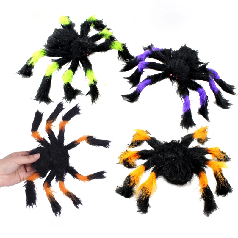 

Halloween Decoration Horror Props Plush Color Spider Simulation Animal Party Putting Decoration Gifts WJ259