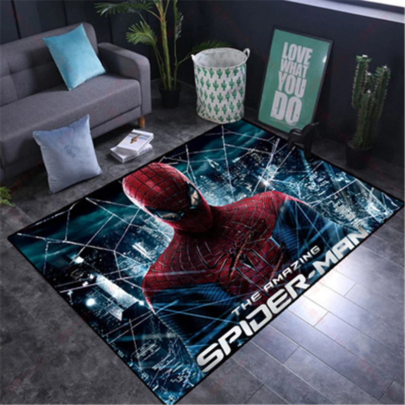

Мультфильм 80x160 см детский игровой коврик можно стирать с изображением Человека-паука, напольный ковер для Гостиная стирающиеся напольные ковры для коврик для гостиной Спальня