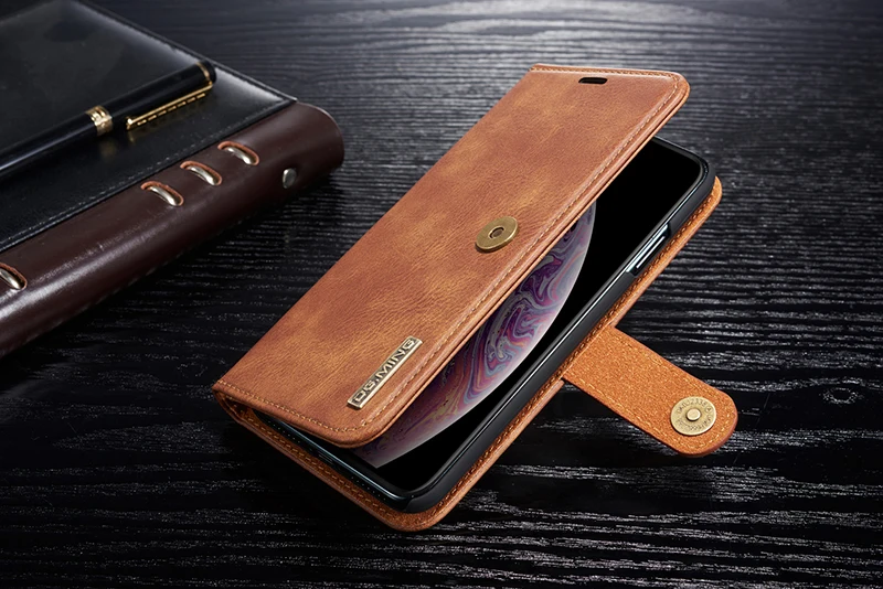 DG. ming для IPhone 11 Pro XS Max кошелек Чехол Afneembare Lederen Магнитный флип чехол для IPhone XS XR 6S 7 8 Plus SE