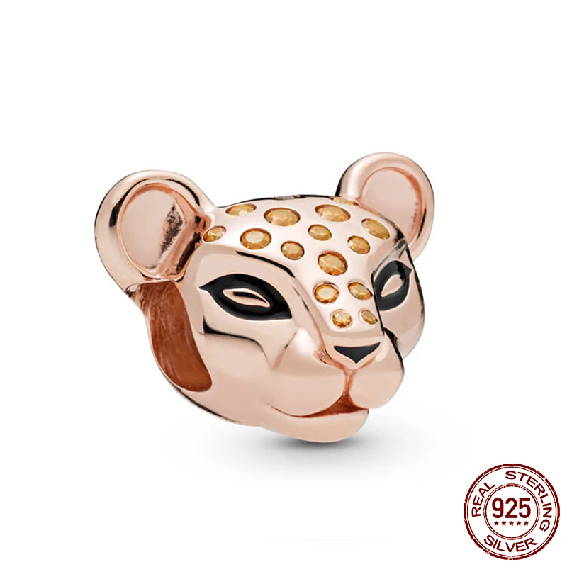 

New Arrival 100% 925 Sterling Silver Beads,Sparkling Lion Princess Charms fit Original Pandora Bracelets Women DIY Jewelry
