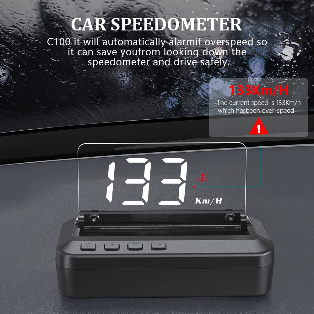 WYING C100 GPS HUD OBD2 ÷ ڵ ˶  ڵ  ׼ ӵ , ڵ Ʈ 