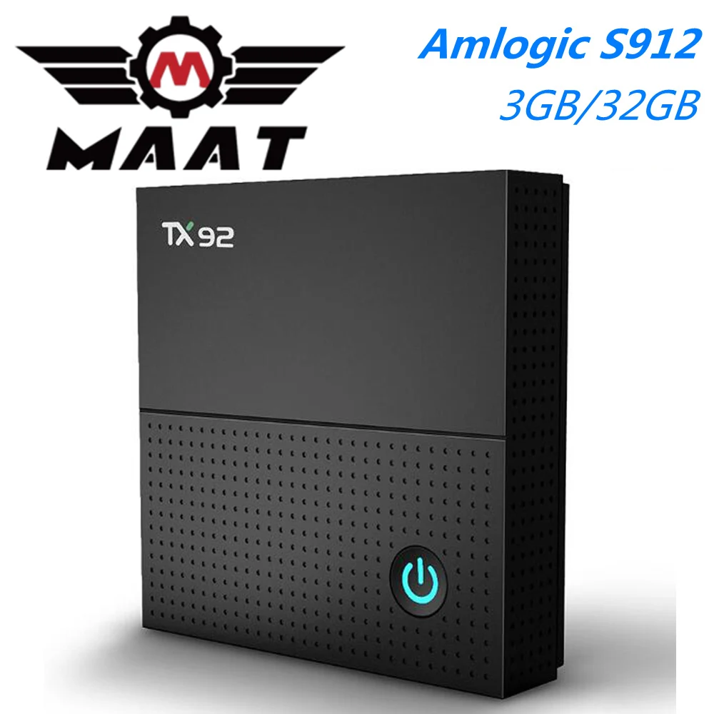 TX92 Android 7,1 ТВ приставка Amlogic S912 3 ГБ ОЗУ 32 Гб ПЗУ смарт 4K медиаплеер Восьмиядерный 2,4 г/5 ГГц Wifi Bluetooth 4,1 телеприставка