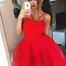 A-Line/Принцесса Тюль Спагетти ремни без рукавов Короткие/Мини-платья