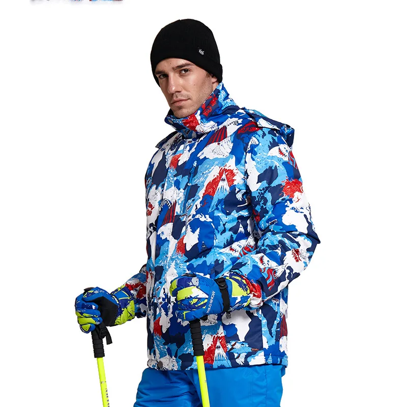 

Men Ski Suit Brands Windproof Waterproof Warmth Clothing Ski Jacket Men Snow Set Winter Skiing and Snowboarding Suits