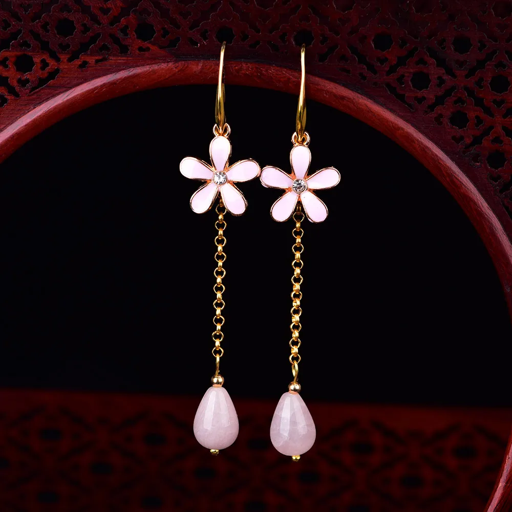 Личность Модные Этнические серьги из перегородчатой эмали Длинные темперамент