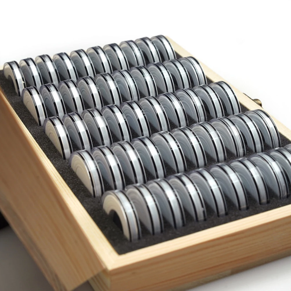 Coin Holder Case 50Pcs Round Coin Capsules Commemorative Holder Display Case Organizer coin holder coin capsules