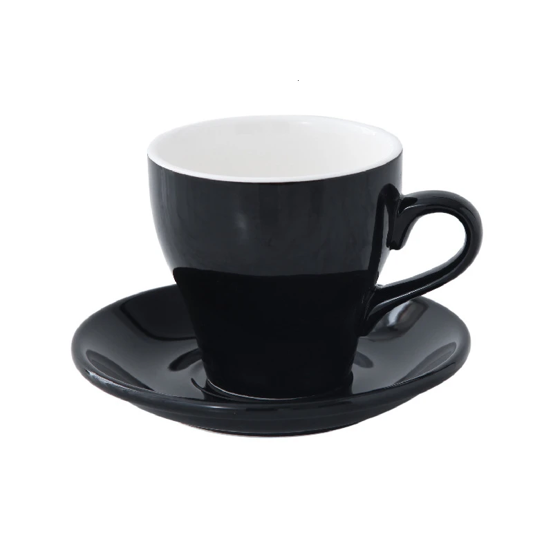 350cc цвет Макарон латте искусство кофейная чашка и блюдце наборы Demitasse Tasse кафе Xicara капучино кофейная кружка Koffie Kopjes чашка - Цвет: D