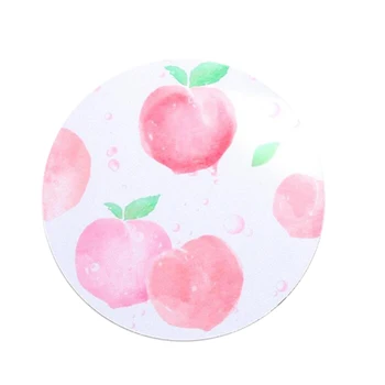

New Gaming Mouse Pads Beautiful Computer Mouse Padding Mat Ultra Soft Mat Circular Mouse Pad With Style Pink Peaches