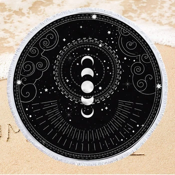 

Religion Printing 150cm Round Beach Towel Summer Swimming Bath Towel Home Decor Wall Tapestry Yoga Mat Camping Cover Blanket