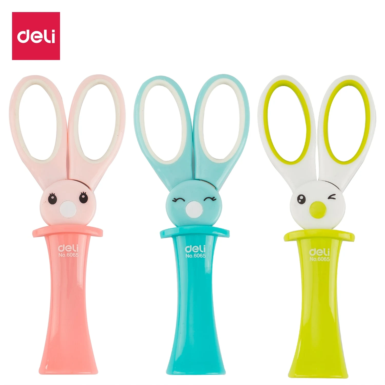 Deli-Tijeras escolares Kawaii de conejo para decoración de diario, tijeras de artesanía a mano, papel de papelería para niños y estudiantes, E6065