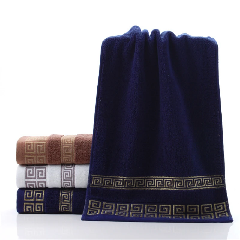 100% Pure Cotton Towel 34x73cm Embroidered Towels  For Adults Quick-Dry Thicken Soft Face Towels Absorbent 3