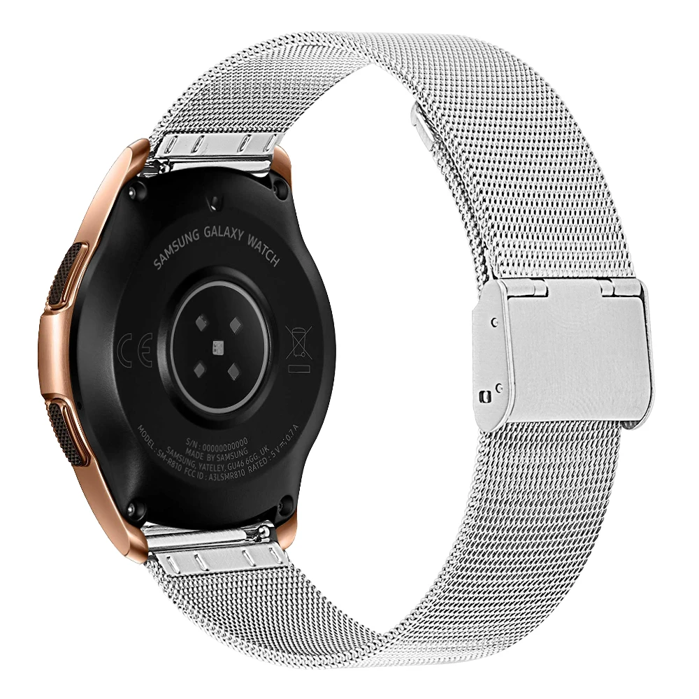 Для samsung Galaxy gear S3 ремешок для часов 42 мм металлическая цепная сетка вакуумная Кофеварка Замена Мужские t Мужские Женские часы ремешок