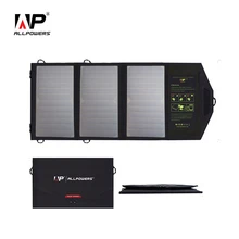 ALLPOWERS 5V21W Portable Phone Charger Solar Charge Dual USB Output Mobile Phone Charger for iPhone Samsung Smartphone
