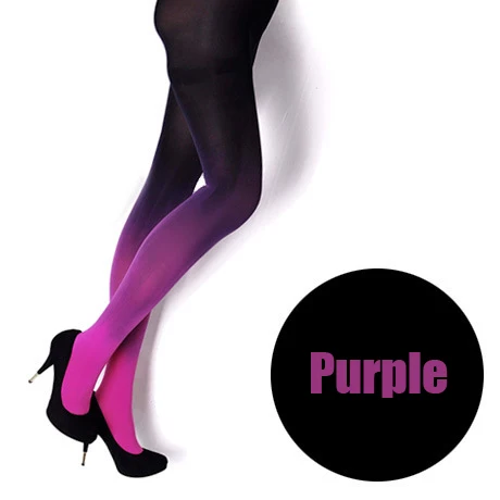 Purple-Bule FENNASI леггинсы градиентного цвета, сексуальные женские модные тонкие леггинсы, Нейлоновые женские повседневные эластичные женские леггинсы - Цвет: Purple-Bule