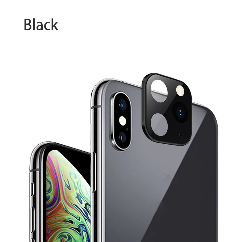 Rear Camera Protector Film Stick for iPhone X Xs Max Looks like 11 Pro For iPhone 11 Pro Fake Camera Sticker X XSM change 11pro - Цвет: Black