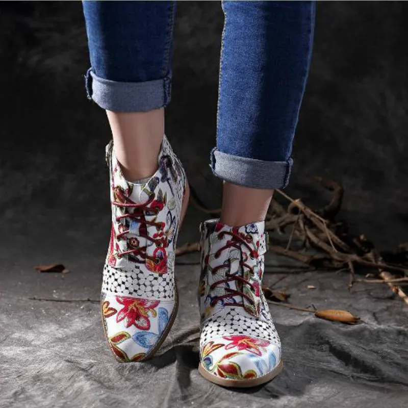 Fujin/ботильоны большого размера Сезон осень зима 2020 года Новинка Женские ботинки в