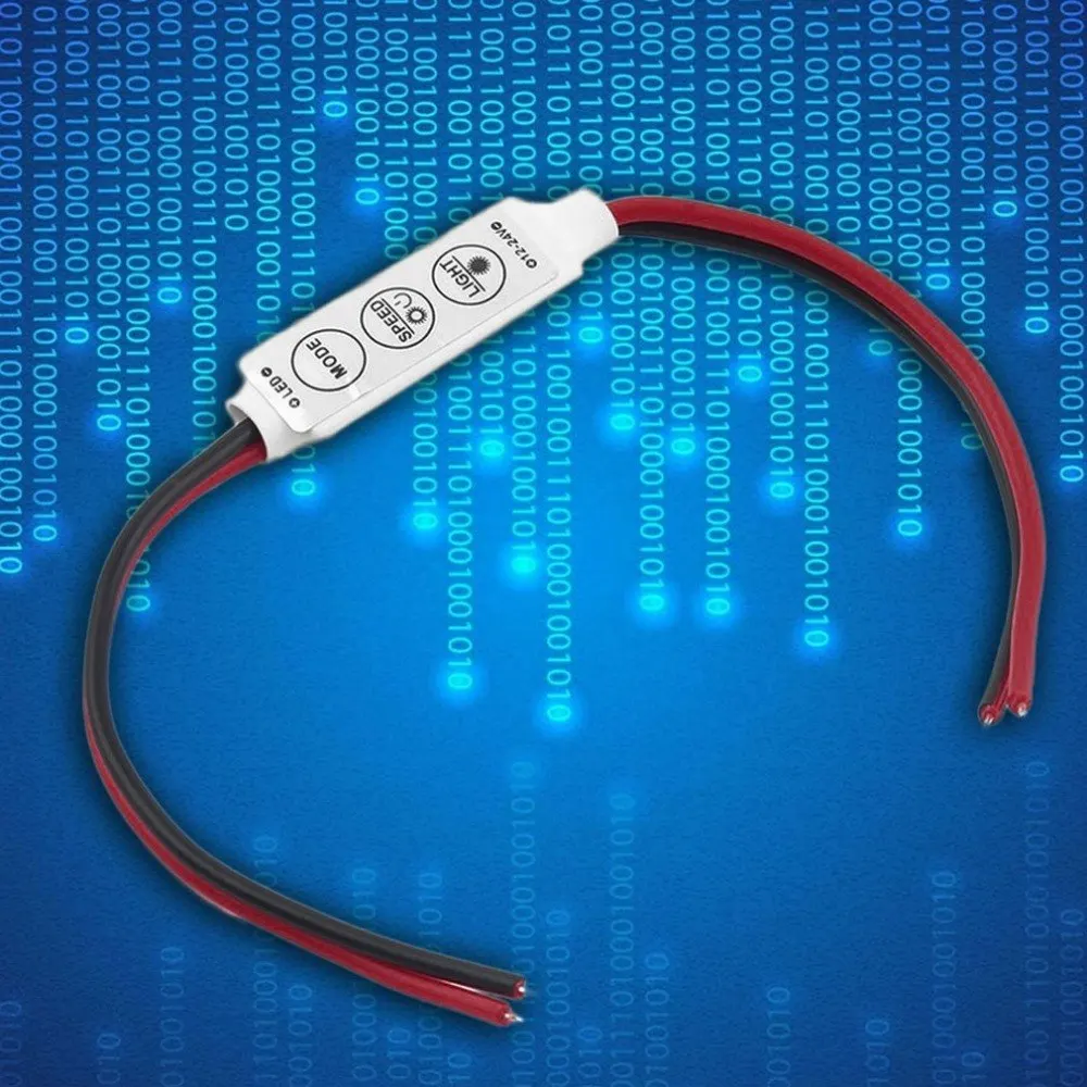 DC 12V Мини rgb контроллер диммер переключатель для 5050 3528 SMD светодиодный свет