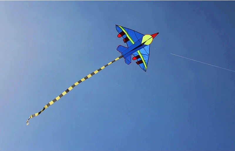 Высокое качество 3 м воздушный змей-истребитель 10 шт./партия различные цвета выбрать с ручкой линии hcxkite завод открытый игрушки weifang