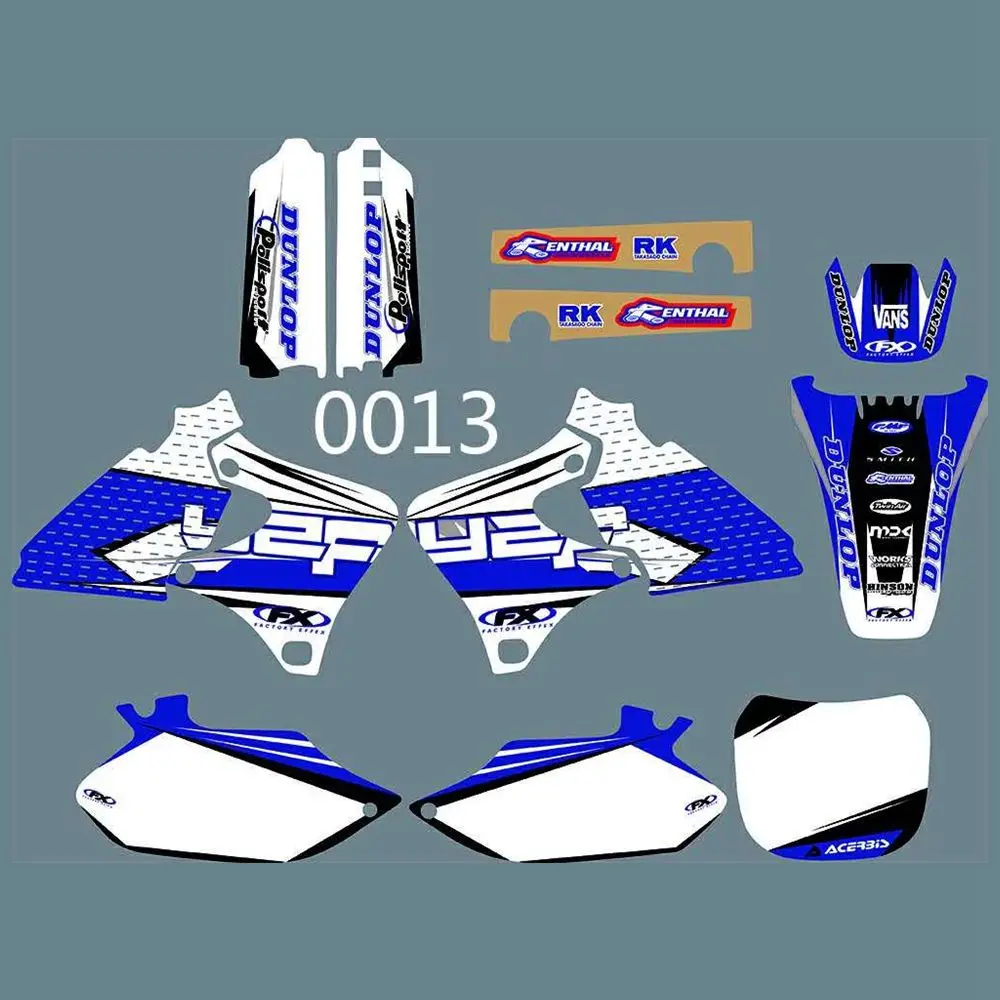 

New Full Graphics Decals Stickers Custom Number Name Glossy Bright Stickers Waterproof for YAMAHA YZ250F YZ400F YZ426F 1999-2002