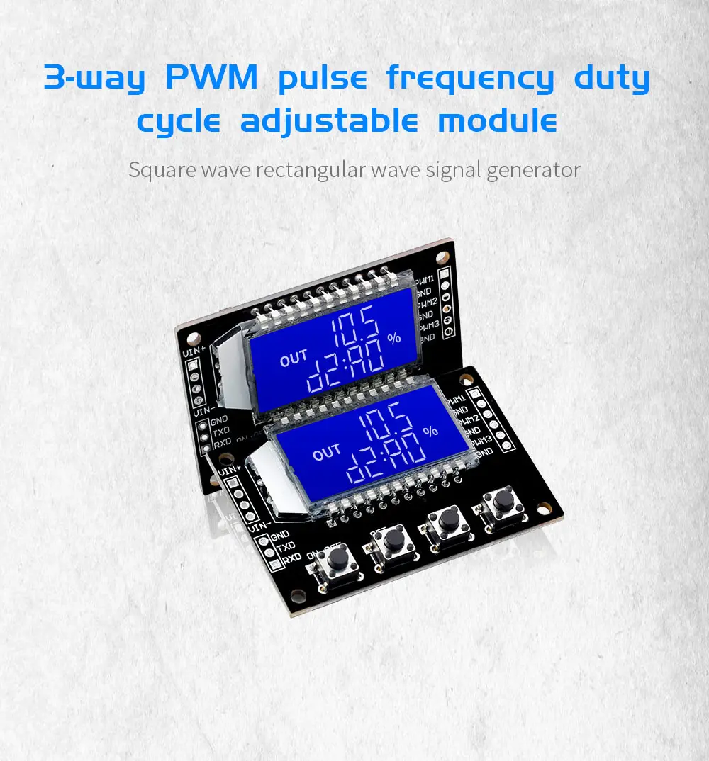 Генератор сигналов PWM частота импульсов рабочий цикл регулируемый модуль ЖК-дисплей Дисплей 1Hz-150Khz 3,3 V-30 V PWM плата Модуль гибкий кабель