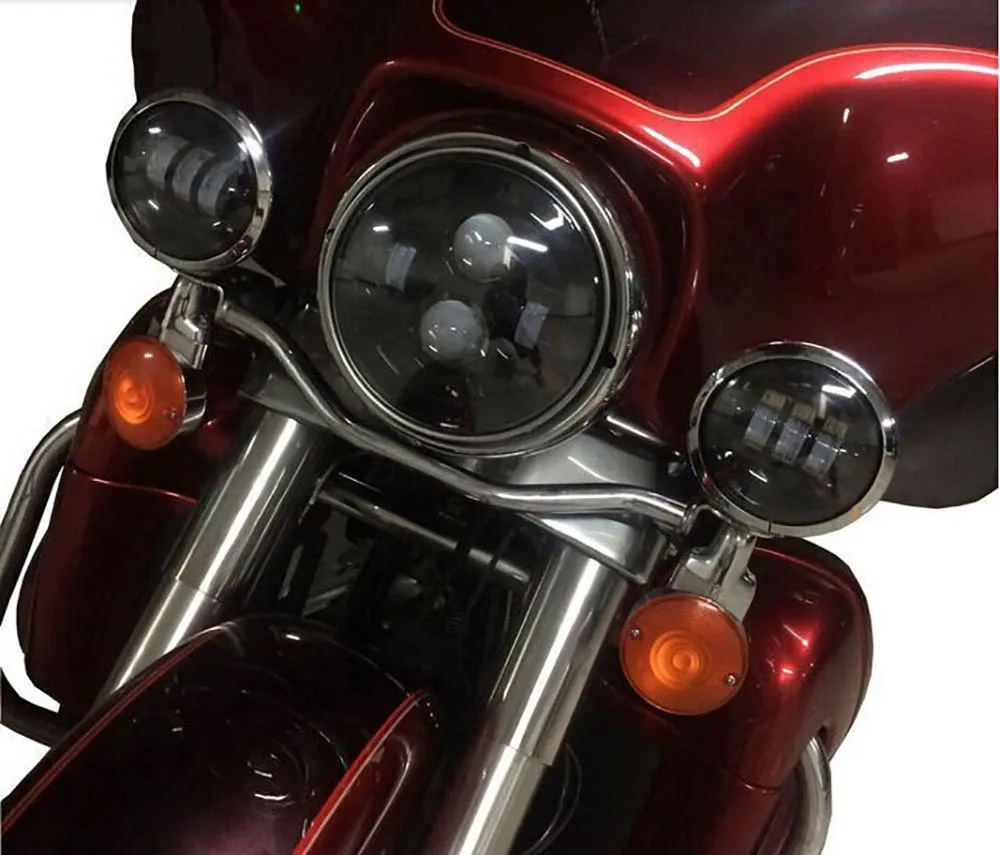 7-дюймовый светодиодный фонарь для мотоцикла Hi/low Beam С DRL и 30 Вт противотуманная фара 4,5 ”дополнительные фары для любых моделей 7" и 4,5 дюймов