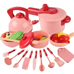 Jouet de cuisine, ensemble de vaisselle, maison de jeu éducative pour enfants, Simulation, cadeaux pour filles 
