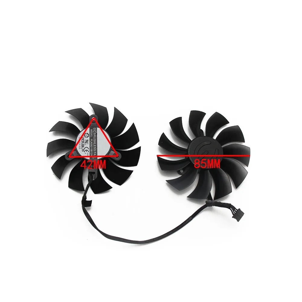 2 шт. power Logic PLA09215B12H DC 12 В 0.55A 4Pin кулер вентилятор Замена для EVGA GeForce GTX 760 770 780 видеокарты вентиляторы