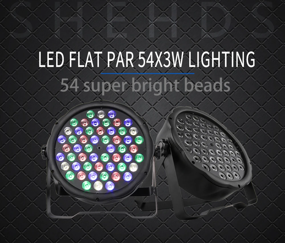 Trasporto Veloce Ha Condotto 54X3W Rgbw Led Par Piatto Miscelazione Colore Rgbw Dj Wash Stage Light Illuminazione D'Effetto Verticale Ktv Della Discot