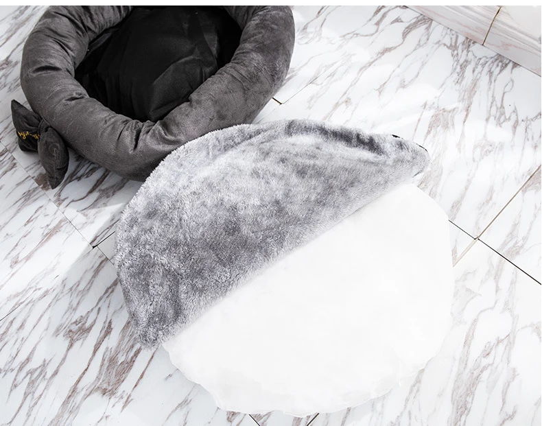 Красивый коврик с бантиком для кошки, Зимний Теплый Щенок щенка cama para gato, высококачественный лежак для питомца, товары для домашних животных