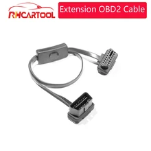 OBD2 16 Pin Тонкий 60 см OBD2 OBD OBDII автомобильный удлинитель с разъемом адаптера типа переключателя