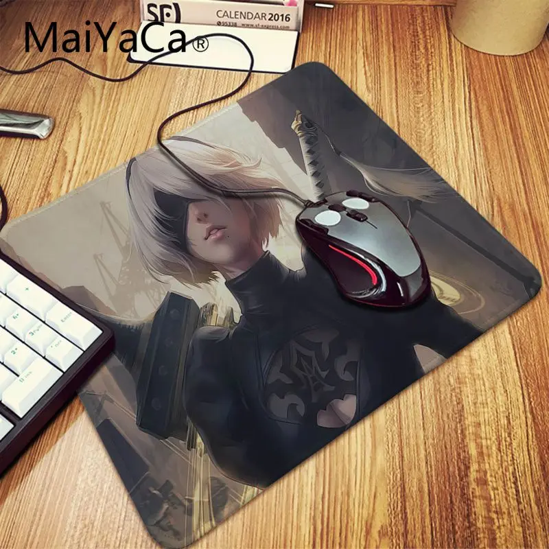 MaiYaCa NieR Automata jorha коврик для мыши геймерская игра коврики большой игровой коврик для мыши геймер мультфильм шаблон коврик для мыши - Цвет: Lock Edge 25x29cm