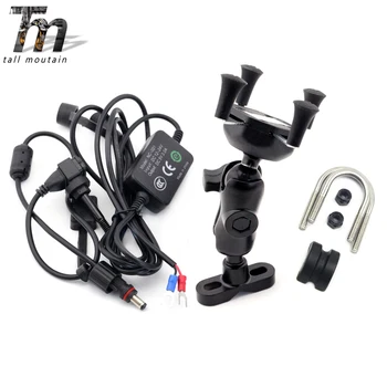 

X-Grip Phone Holder USB Charger For SUZUKI SV650/S SFV 650 Gladius Inazuma 250/750 GSX750 Motorcycle GPS Navigation Bracket