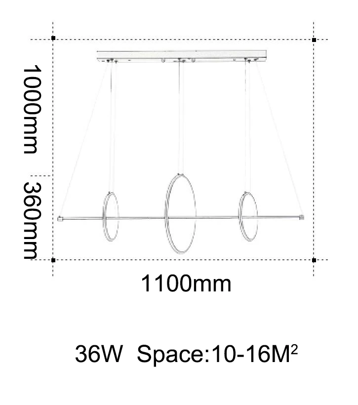 4 heads L1100mm Подвесные светильники в скандинавском стиле, современный светодиодный подвесной светильник для столовой, кухни, гостиной, магазина, проект, черный или золотой цвет, 110 В, 220 В - Цвет корпуса: 4 heads L1100mm