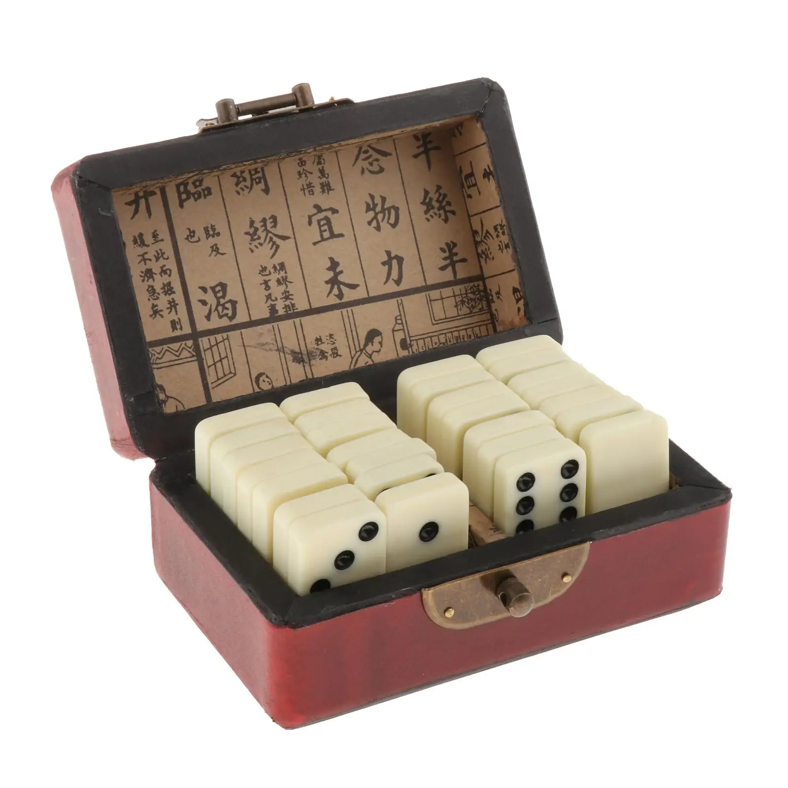 Double Six Dominoes Set With Storage Case Traditional Entertainment Recreational Travel Table Board Game Toy for 2-4 Players
