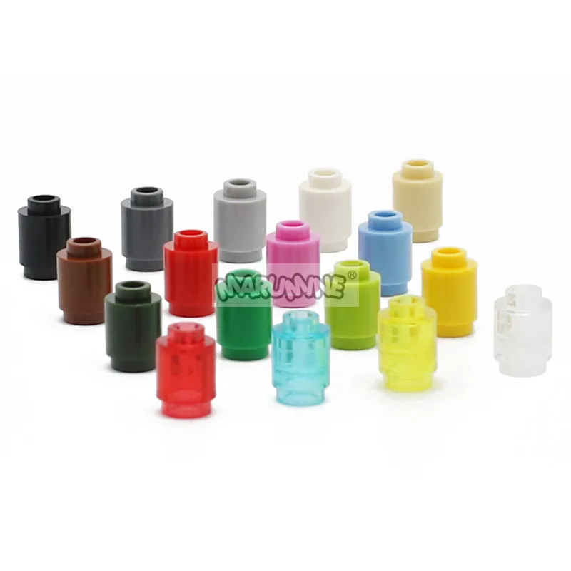 Marumine 1x1 круглый цилиндр кирпичи 300 шт. Technic changeever ловли части 3062 30068 сборки частиц строительные блоки