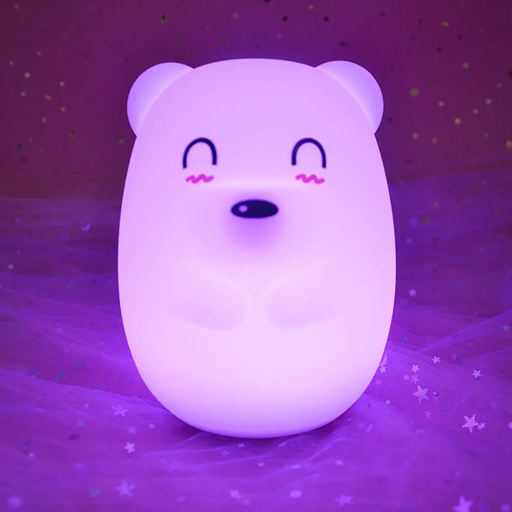 

Smart Touch Sensor Remote Control Safety Silicone Material Lovely Lamp Bear Silicone Light Night Light Bedside Lamp