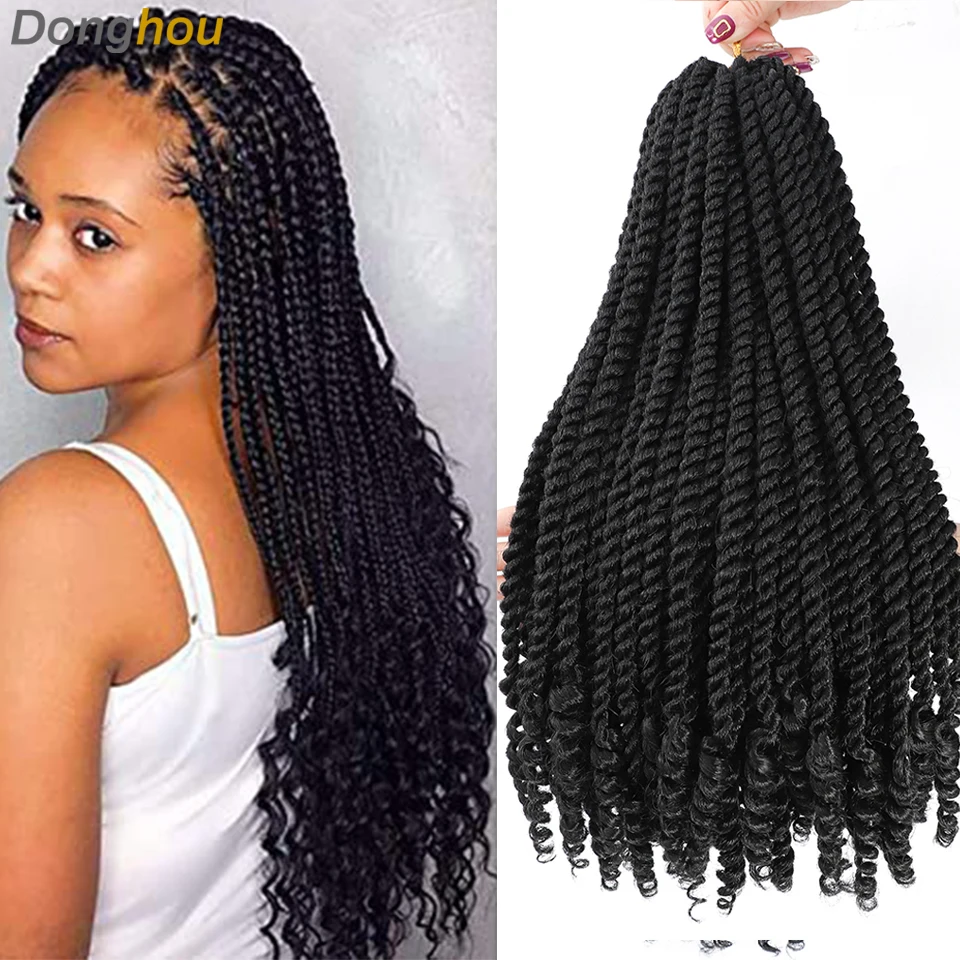 Donghou 18 Inch Senegalese Twist Crochet Hair For Black Women 1-9