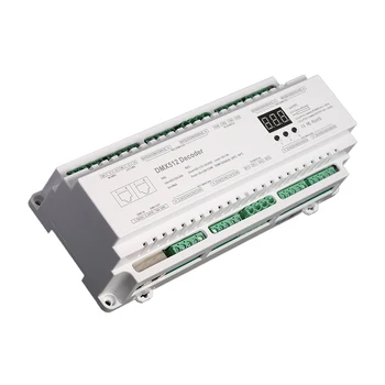 

DMX512 Decoder DC12V-24V 3Ax40CH Max 120A 2880W Output RGB/RGBW Strip RJ45 Connect LED Sn 40 Channel DMX Decoder