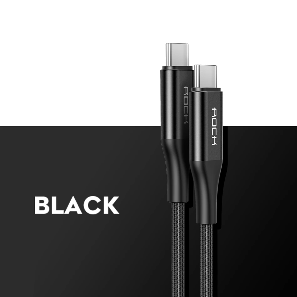 ROCK USB 3,1 type C к USB C кабель для samsung S10 S9 huawei P30 P20 PD Quick Charge3.0 5A Быстрая зарядка USB-C кабель для MacBook