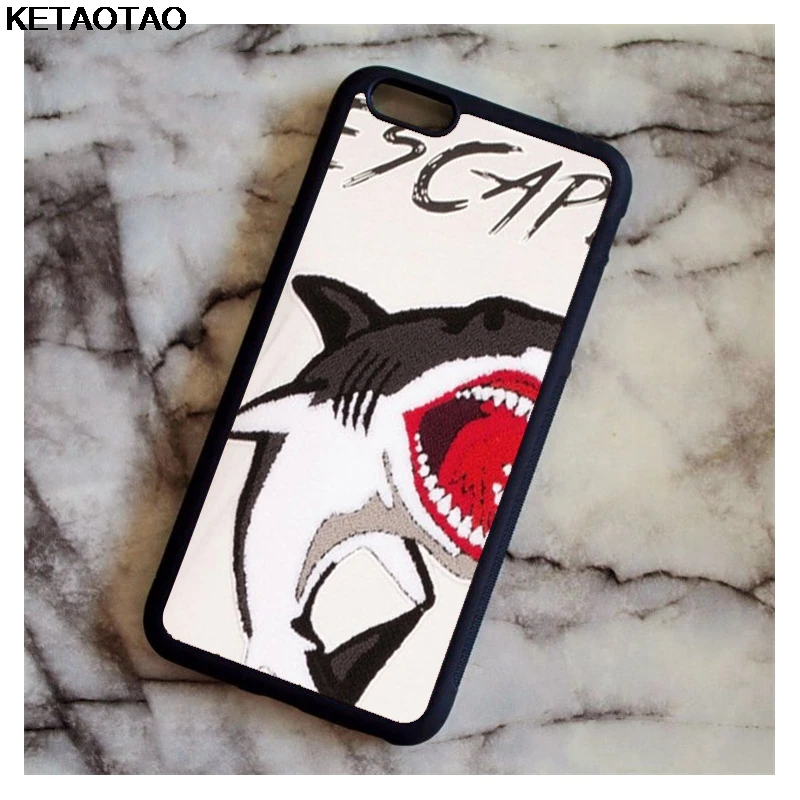 Чехол KETAOTAO Cool Fish Shark для samsung galaxy S4 S5 S6 S7 S8 S9 S10 edge Note Мягкий ТПУ резиновый силиконовый - Цвет: Хаки
