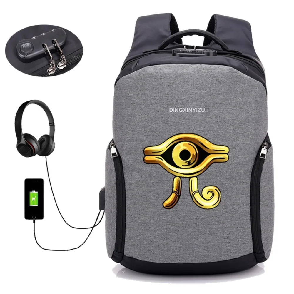 Аниме Yu Gi Oh рюкзак многофункциональный Противоугонный USB зарядка для подростков мужчин wo мужские дорожные сумки для ноутбука студенческий школьный рюкзак