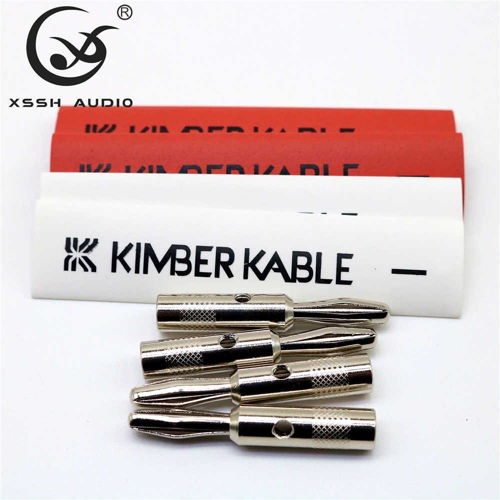 4 шт./8 шт. XSSH Hi-end Kimber медное покрытие родий сварочный штекер типа "банан" Мужской Аудио разъем динамик разъем усилителя мощности