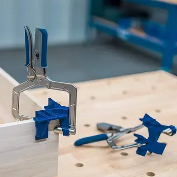 

Leather Punch 90 Degree Corner Clamp Auto-Adjustable 90 Right Angle Clamps Tools for Wood-Working Engineering Welding Carpenter