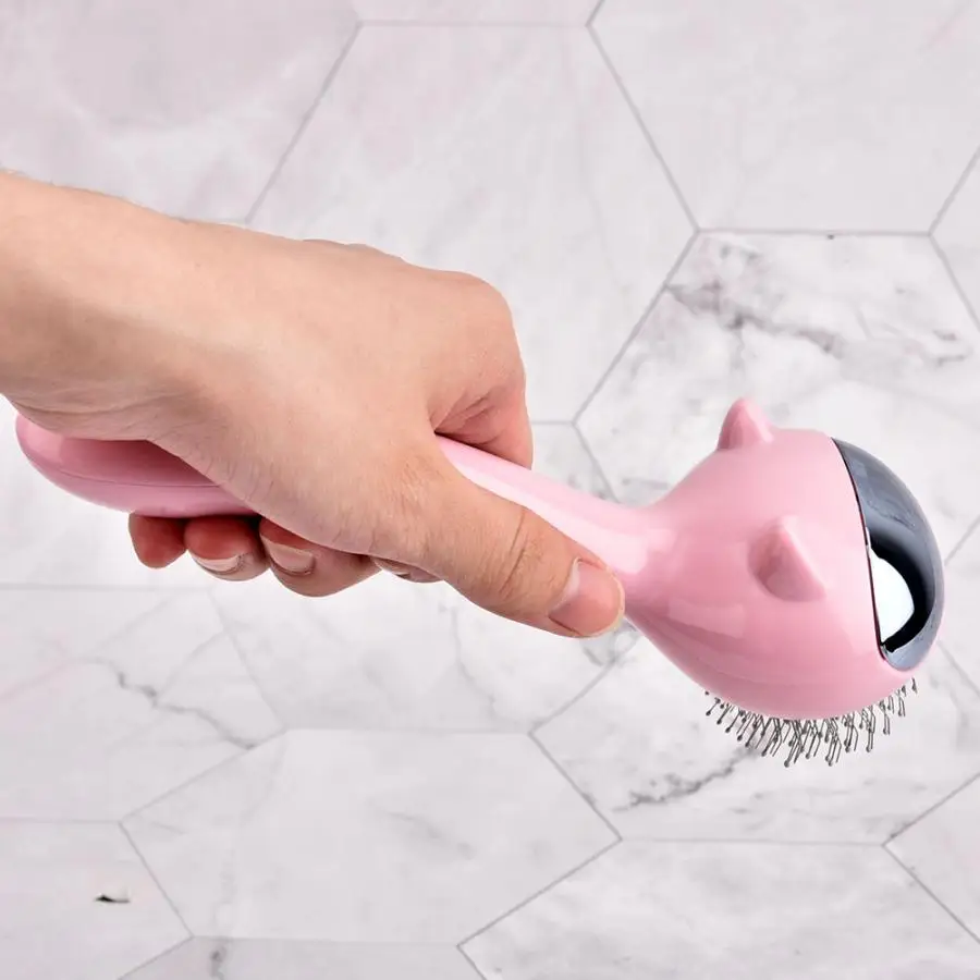 Портативный Расческа для домашних животных Сталь Pin Уход за лошадьми Deshedding инструмент для собак, кошек, силиконовая щетка для животных