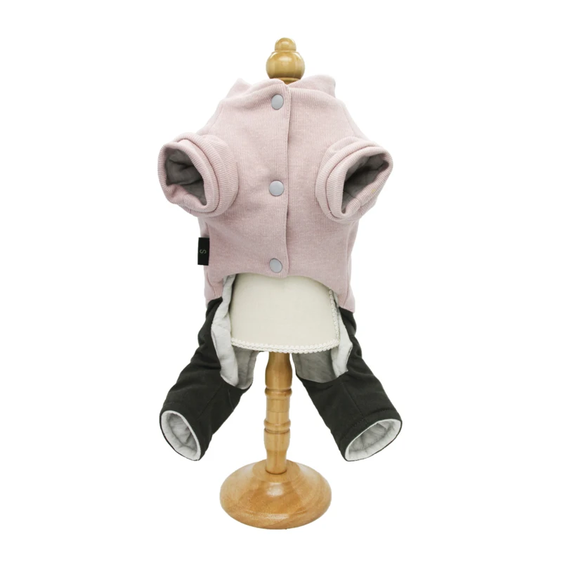 Comfortalbe одежда для домашних животных с четырьмя ножками теплое пальто для собак свитер с капюшоном комбинезон