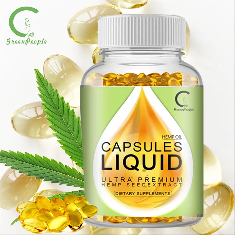 GPGP GreenPeople H emp Seed Oil Essence Facial capsule Anti-Ageing Relieve Pain Stress Relief Help Sleep Improve Skin Serum | Красота и