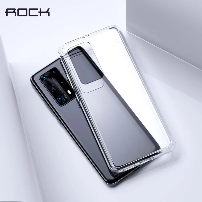Чехол ROCK для Huawei P40 / Pro 5G прозрачный защита 360 мягкий + жесткий Гибридный чехол huawei