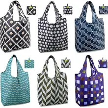 Сумки с логотипом на заказ, сумки, сумки многоразового использования для покупок, продуктовые с мешочком, оптом, водонепроницаемые, машинная стирка, экологически чистый нейлон, черный