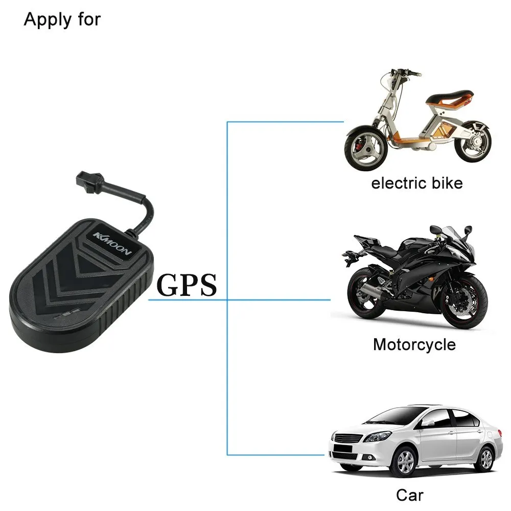 KKmoon gps трекер реального времени автомобиль мотоцикл электрический велосипед GSM GPRS отслеживающее устройство автомобиля отслеживающее устройство